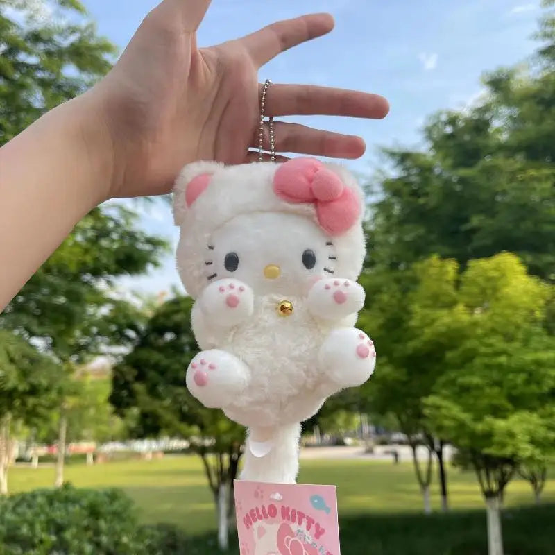 10cm Sanrio Hello Kitty Cartoon Plushie Plush Doll Stuffed Schoolbag Pendant Gift Small Ornament Plush Girl Gift Spotify Premium