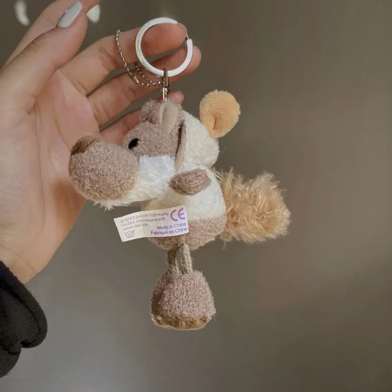 Cartoon Kawaii Animal World Plush Keychain Pendant Creative Ins Small Fresh Cute Small Animal Plush Backpack Pendant
