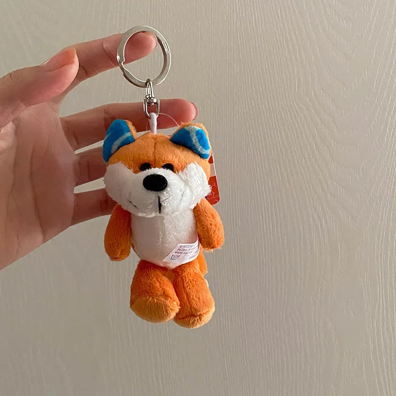 Cartoon Kawaii Animal World Plush Keychain Pendant Creative Ins Small Fresh Cute Small Animal Plush Backpack Pendant