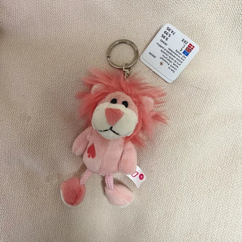 Cartoon Kawaii Animal World Plush Keychain Pendant Creative Ins Small Fresh Cute Small Animal Plush Backpack Pendant