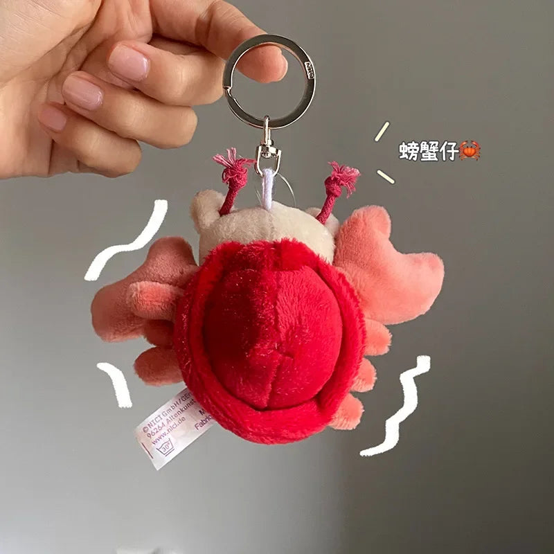 Cartoon Kawaii Animal World Plush Keychain Pendant Creative Ins Small Fresh Cute Small Animal Plush Backpack Pendant