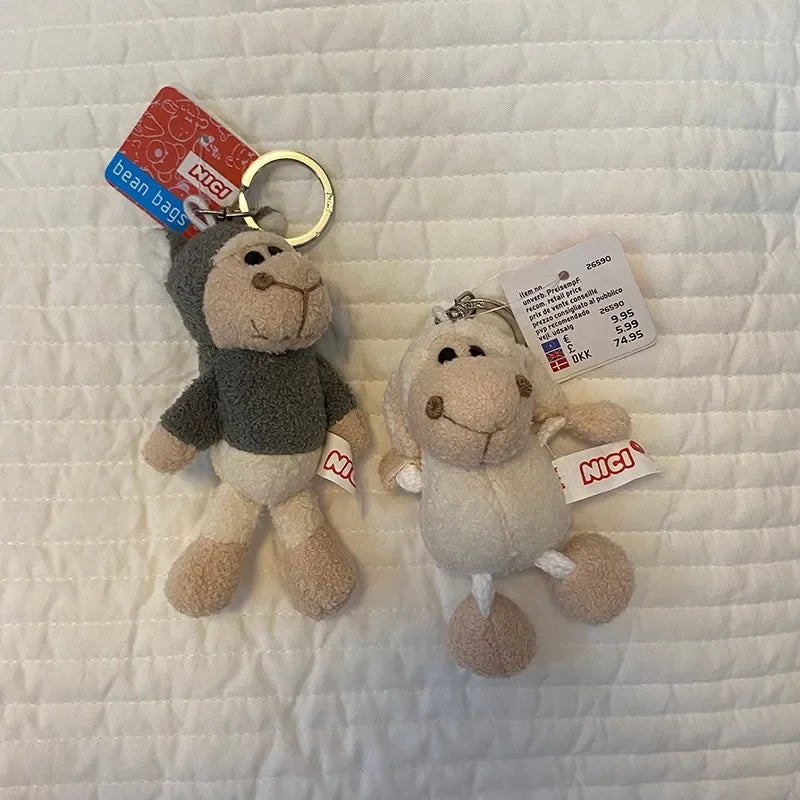 Cartoon Kawaii Animal World Plush Keychain Pendant Creative Ins Small Fresh Cute Small Animal Plush Backpack Pendant