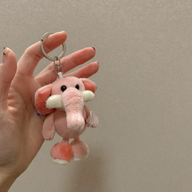 Cartoon Kawaii Animal World Plush Keychain Pendant Creative Ins Small Fresh Cute Small Animal Plush Backpack Pendant