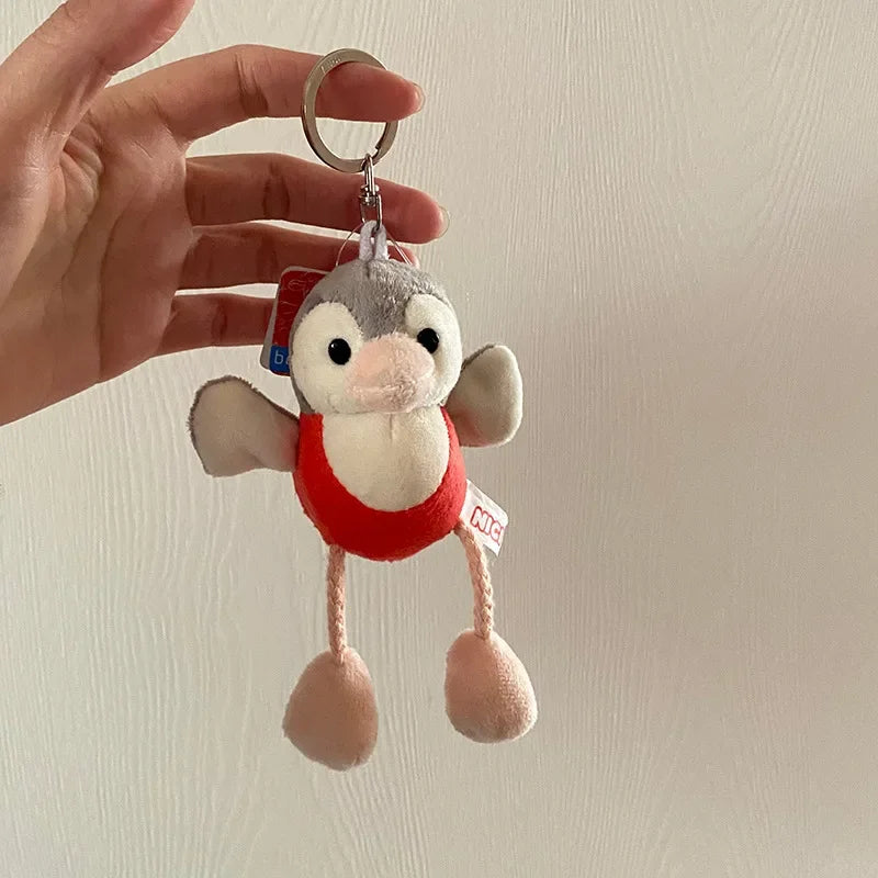 Cartoon Kawaii Animal World Plush Keychain Pendant Creative Ins Small Fresh Cute Small Animal Plush Backpack Pendant