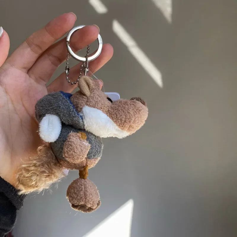 Cartoon Kawaii Animal World Plush Keychain Pendant Creative Ins Small Fresh Cute Small Animal Plush Backpack Pendant